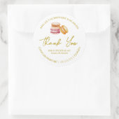 シンプル手作りマカロンサンキューラベル ラウンドシール (バッグ)