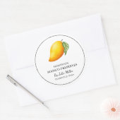 シンプル手作りマンゴー保存ラベル ラウンドシール (封筒)