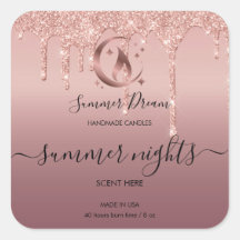 シンプル手作りモダンのハニーキャンドルラベル