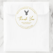 シンプル手作りヴェニソンジェルキーサンキューラベル ラウンドシール (バッグ)