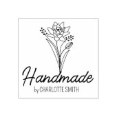 シンプル手作り野花カスタム ラバースタンプ (インプリント)