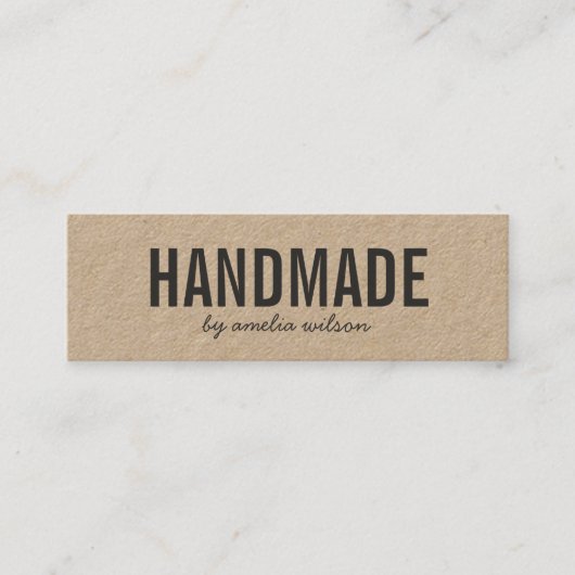 シンプル手作素朴りソーシャルメディアクラフト スキニー名刺 (正面)