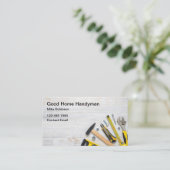 シンプル手利民家サービスビジネスカード 名刺 (スタンド正面)