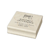 シンプル手引き船首アドレス ラバースタンプ (スタンプ)