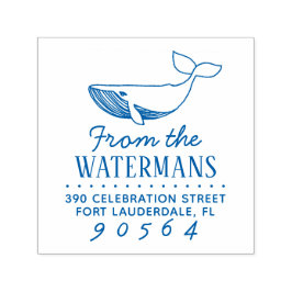 シンプル手引き鯨類名式差出人住所 セルフインキングスタンプ