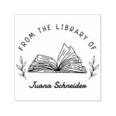 シンプル手描きのカスタム図書室 セルフインキングスタンプ (デザイン)