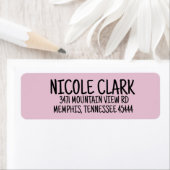 シンプル手描きピンク差出人住所ラベル ラベル (インサイチュ)