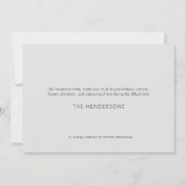 シンプル手描きフローラステム愛メモリ サンキューカード (裏面)