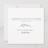 シンプル手描きフローラステムII葬儀ありがとう サンキューカード (裏面)