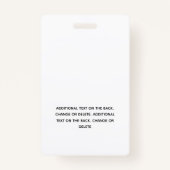 シンプル手描きリースプロファイル写真 バッジ (裏面)