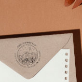 シンプル手描き差出人住所マウンテンナイト ラバースタンプ