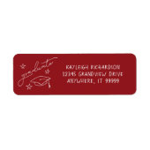 シンプル手描き差出人住所ラベル ラベル (正面)