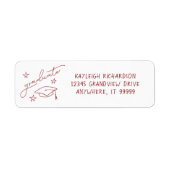 シンプル手描き差出人住所ラベル ラベル (正面)