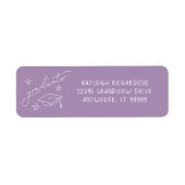 シンプル手描き差出人住所ラベル ラベル (正面)