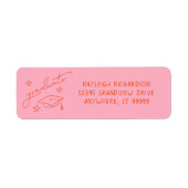 シンプル手描き差出人住所ラベル ラベル (正面)