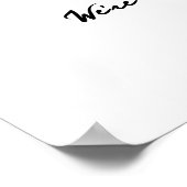 シンプル手書きお洒落の結婚ウェルカムサイン ポスター (角)