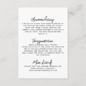 シンプル手書きお洒落結婚の詳細 エンクロージャーカード (裏面)