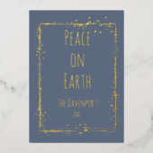 シンプル手書きの地球平和 箔シーズンカード (正面)