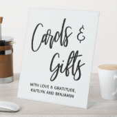 シンプル手書きカジュアルカードとギフト、メッセージ 台座サイン (インサイチュ)