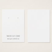 シンプル手書きカスタムイヤリングカード (正面&裏面)