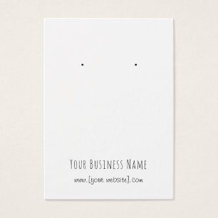 シンプル手書きカスタムイヤリングカード