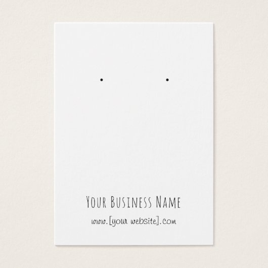 シンプル手書きカスタムイヤリングカード (正面)