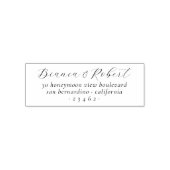 シンプル手書きカップル名差出人住所 セルフインキングスタンプ (デザイン)