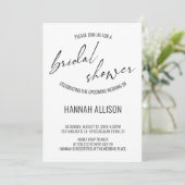 シンプル手書きコンテンポラリーブライダルシャワー 招待状 (スタンド正面)
