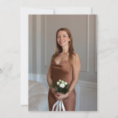 シンプル手書きスクリプエレガントトピンク写真 招待状 (裏面)