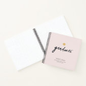シンプル手書きスクリプトピンク写真卒業 ノートブック (内部)