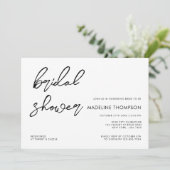 シンプル手書きスクリプトフォトブライダルシャワー 招待状 (スタンド正面)