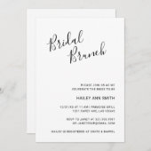 シンプル手書きスクリプトブライダルブランチ 招待状 (正面/裏面)