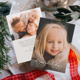 シンプル手書きスクリプト写真クリスマス シーズンカード