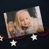 シンプル手書きスクリプト写真クリスマス シーズンカード