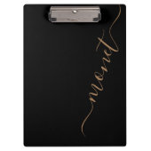 シンプル手書きスクリプト名パーソナライズされた クリップボード (正面)