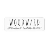 シンプル手書きスクリプト差出人住所ラベル ラベル (正面)