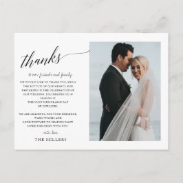 シンプル手書きスクリプ感謝していト写真 ポストカード