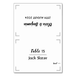 シンプル手書きスクリプ結婚トのテーブルカード テーブルナンバー