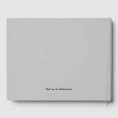 シンプル手書きスクリプ結婚ト ゲストブック (裏面)