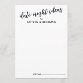 シンプル手書きタイポグラフィ日付の夜のアイディア アドバイスカード (正面)