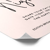 シンプル手書きタイポグラフィ日付の夜のJARの看板 ポスター (角)