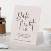 シンプル手書きタイポグラフィ日付の夜のJARの看板 台座サイン (インサイチュ)