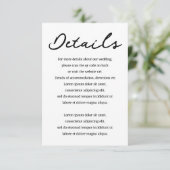 シンプル手書きタイポグラフィ詳細QRコード エンクロージャーカード (スタンド正面)