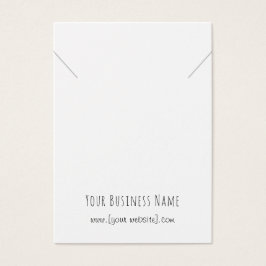 シンプル手書きネックレスペンダント表示カード