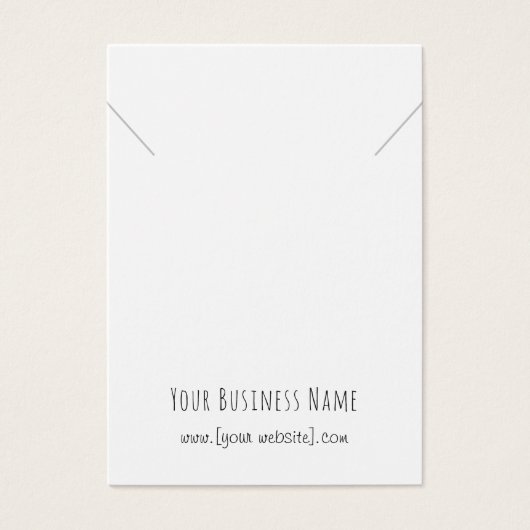 シンプル手書きネックレスペンダント表示カード (正面)