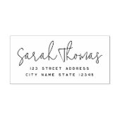 シンプル手書きモダンスクリプト差出人住所 ラバースタンプ (インプリント)