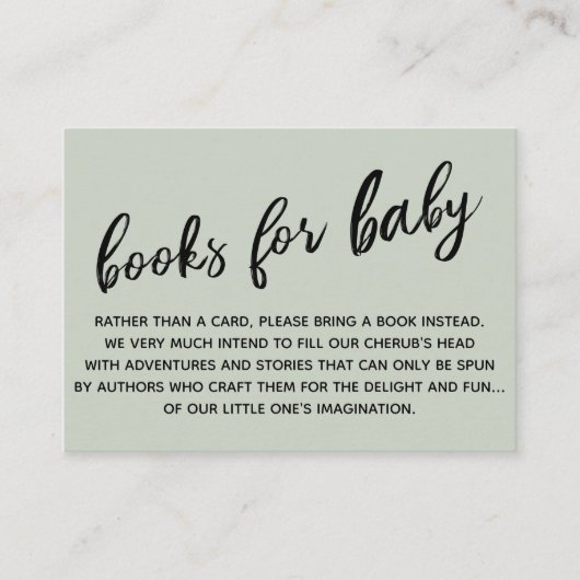 シンプル手書きモダンブックの要求 エンクロージャーカード (正面)