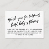 シンプル手書きモダンブックの要求 エンクロージャーカード (裏面)