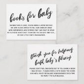 シンプル手書きモダンブックの要求 エンクロージャーカード (正面/裏面)