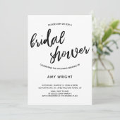 シンプル手書きモダンブライダルシャワー 招待状 (スタンド正面)
